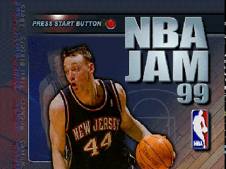 NBA Jam 99 title screen for Nintendo 64